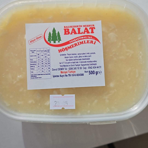 Balıkesir Meşhur Balat Höşmerimi 500 gr 